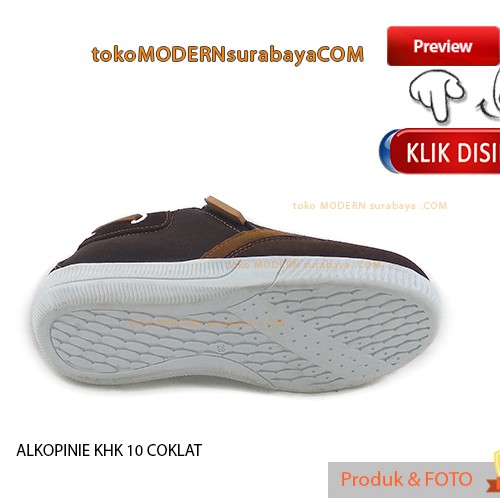 ALKOPINIE KHK 10 COKLAT sepatu anak casual slip on