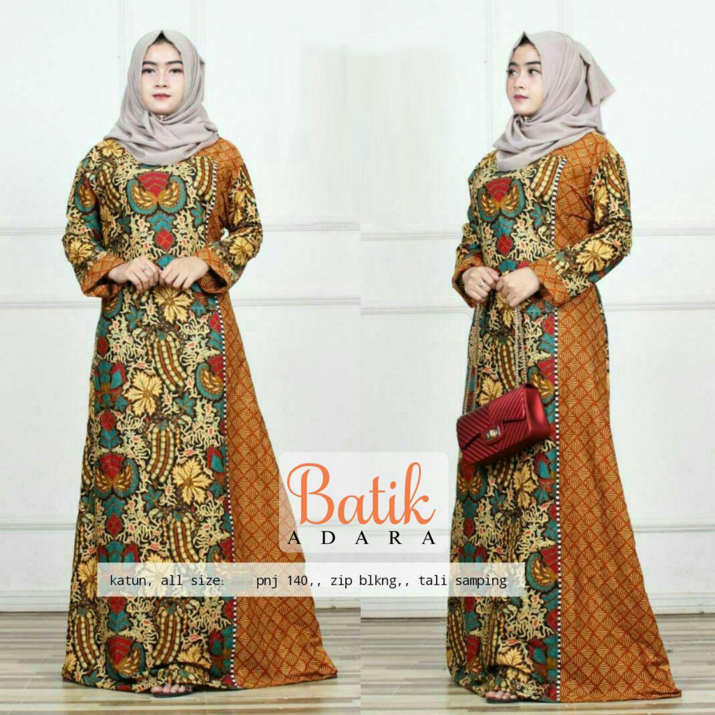 GAMIS BATIK SYARI-GAMIS KOMBINASI-GAMIS KATUN