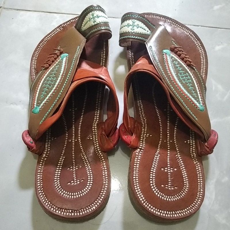 Sandal kulit pria original second branded