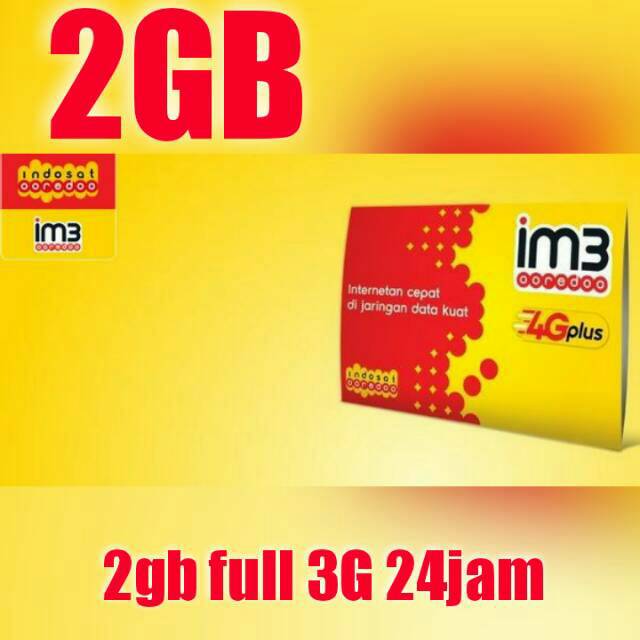 Indosat ooredo 2GB full 3G 24jam