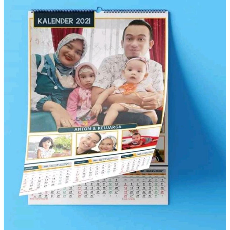 

Kalender Custom 3 Lembar + Jepit Spiral