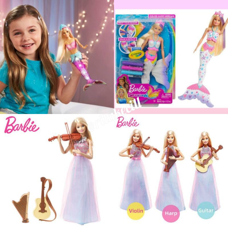 Boneka barbie mermaid Dreamtopia Sparkle Lights Mermaid / Barbie Mermaid / Boneka barbie Musical Har