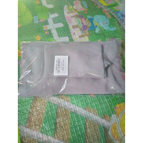 Khimar Instan Dua Layer Ceruty Jumbo Plus Cadar || Kerudung Segi Tiga Instan Syari || Hijab Instan Jumbo Syari-Abu tua