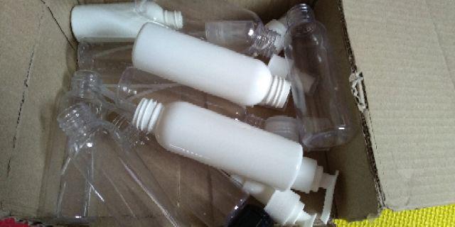 Botol 100 Ml Bening Tutup Flip Top Hitam Minimal 25 Pcs