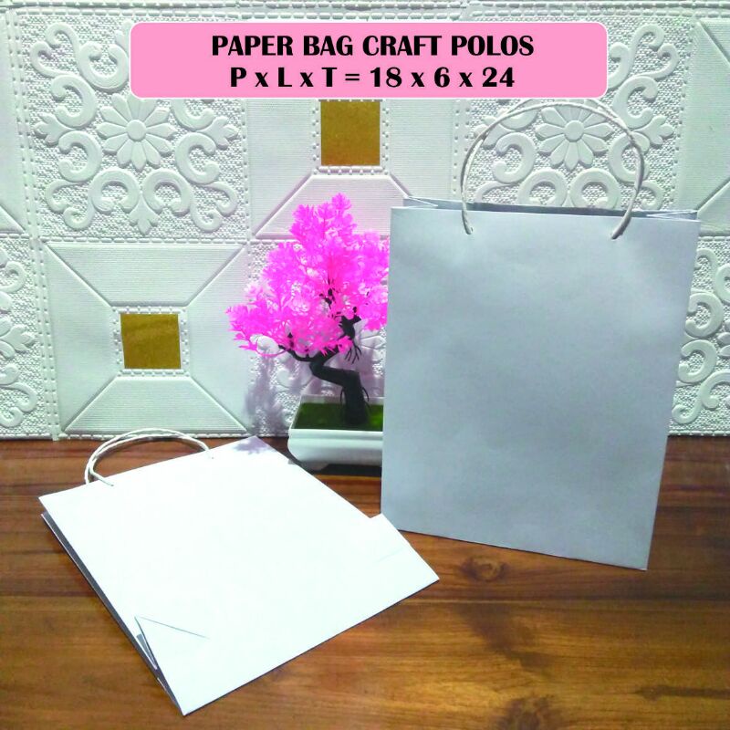 

paper bag putih tas kertas polos tas souvenir pernikahan skin care