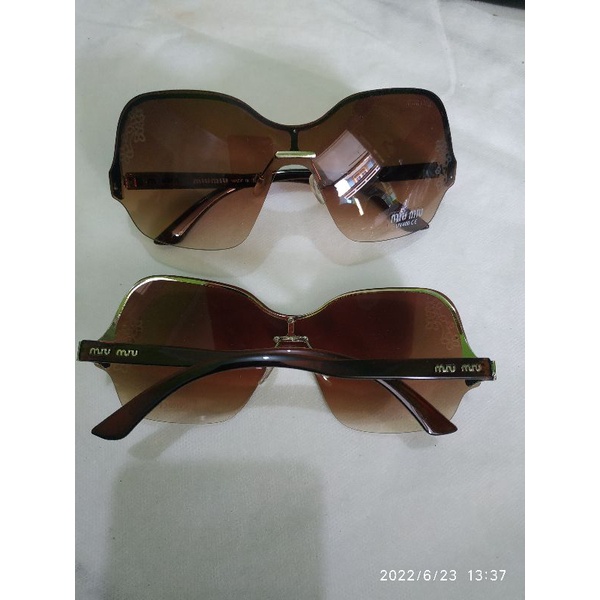 kacamata wanita gaya lensa warna coklat anti uv