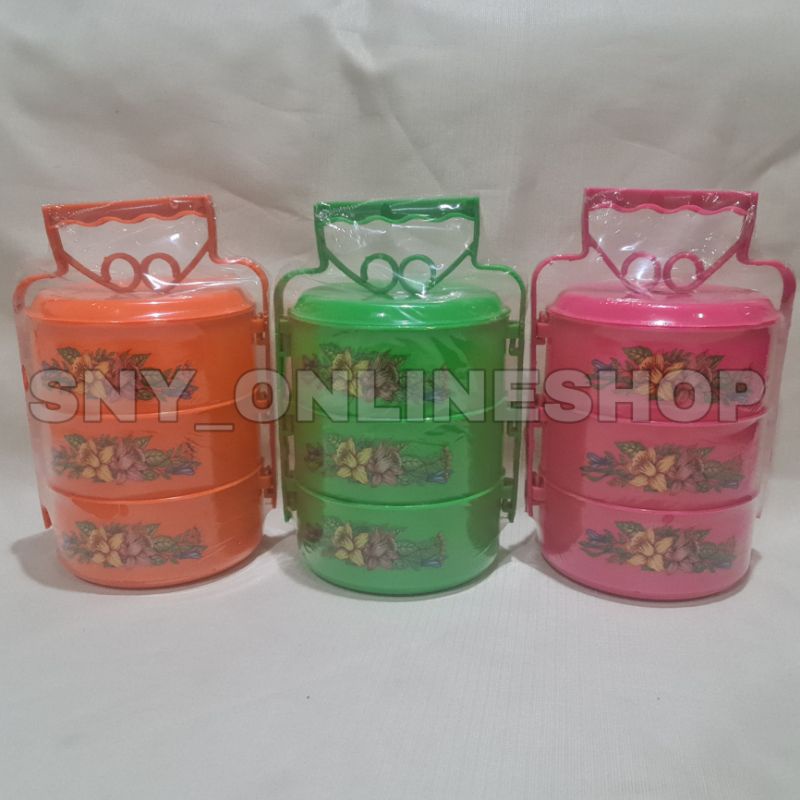 Rantang 3 Susun / Rantang Susun Plastik / Rantang Plastik Pacific