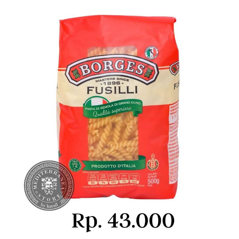 

Borges Pasta Fusilli 500g