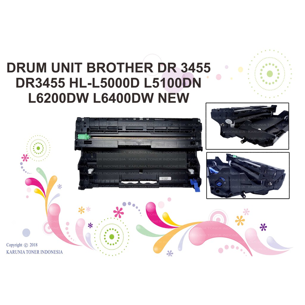 DRUM UNIT BROTHER DR 3455 DR3455 HL-L5000D L5100DN L6200DW L6400DW NEW