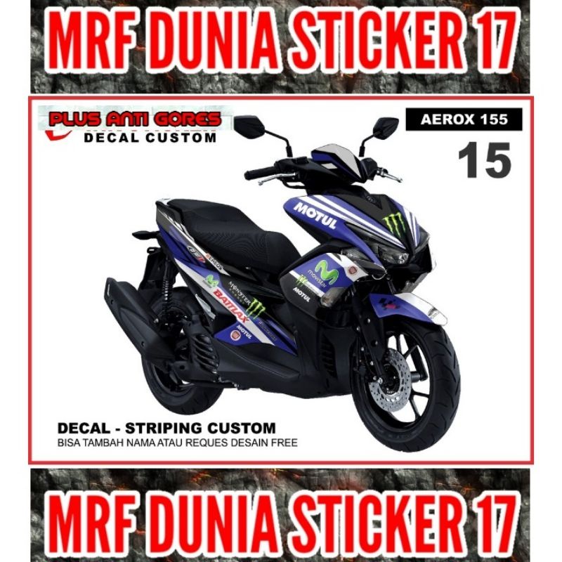 Sticker Decal Motor Aerox Full Body dekal motor Aerox 155 Full Body Stiker Striping motor Aerox 155 