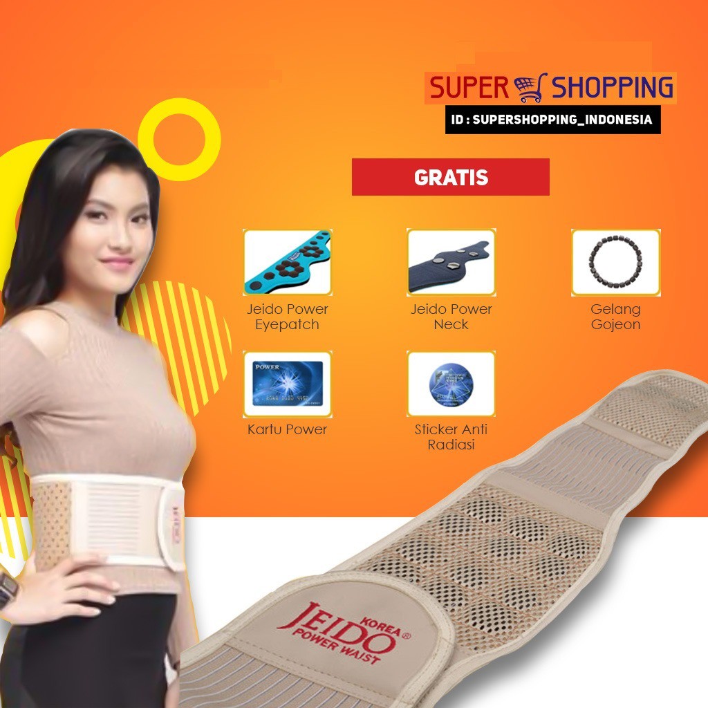 (Original) Jeido Power Waist - Sabuk Terapi Pinggang Biomagnetic Exp Lama Termurah