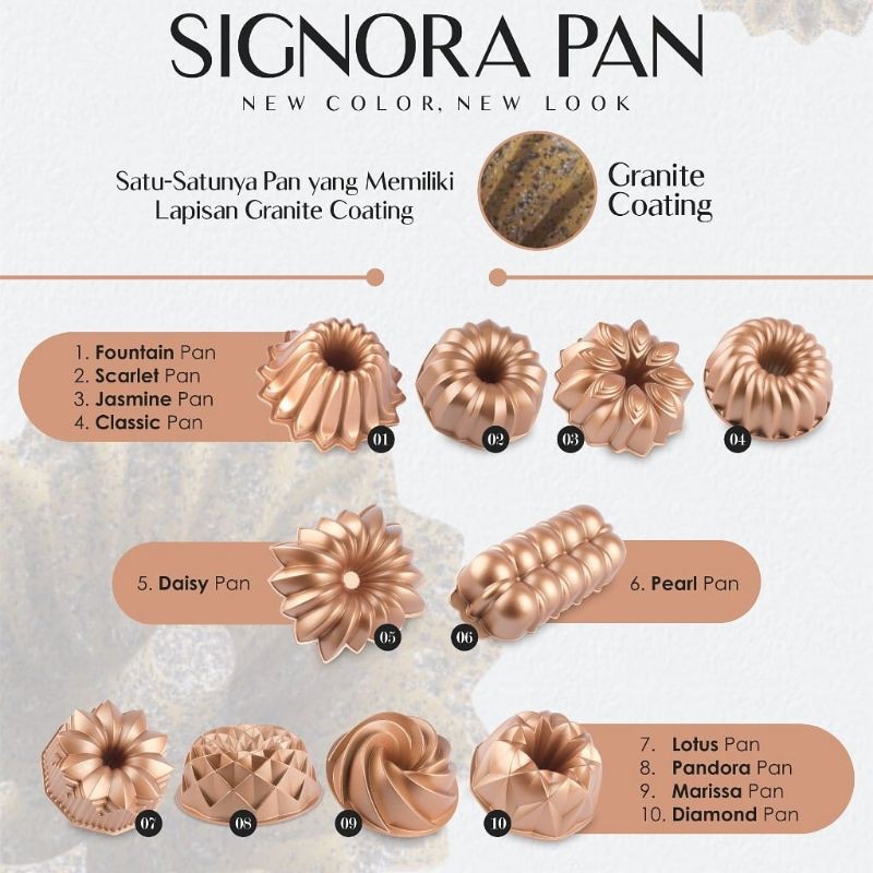 Signora Pan Loyang Sultan / Loyang Signora / Cetakan Kue Cake Punding