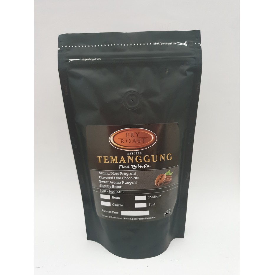 

KOPI FINE ROBUSTA TEMANGGUNG 1 KG BIJI DAN BUBUK