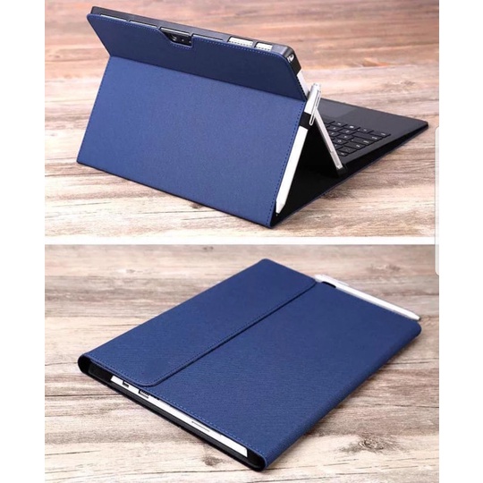 Microsoft Surface Pro 4 / 5 / 6 / 7 7+ Leather Flip Cover Kulit Case Casing