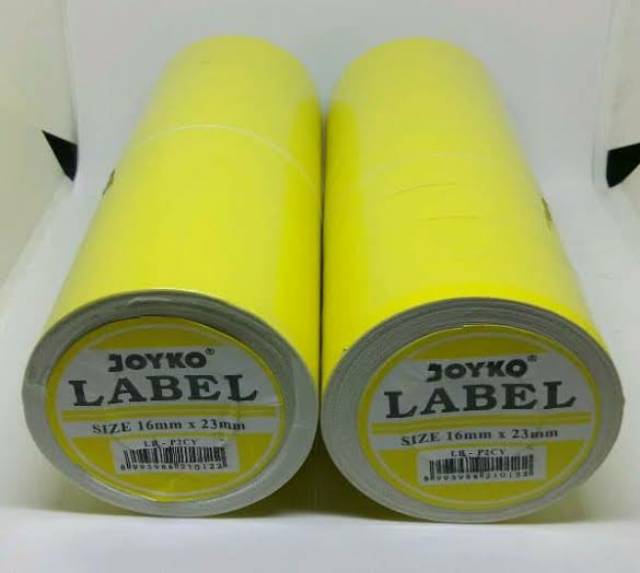 Kertas Stiker Label Harga 2 line kuning Joyko (1 batang)