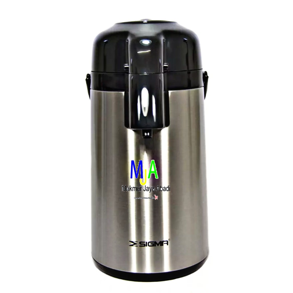 ( BISA COD ) PROMO SIGMA Termos Vacuum Jug Termos Pompa Stainless Steel Air pump 3L Termos Pencet