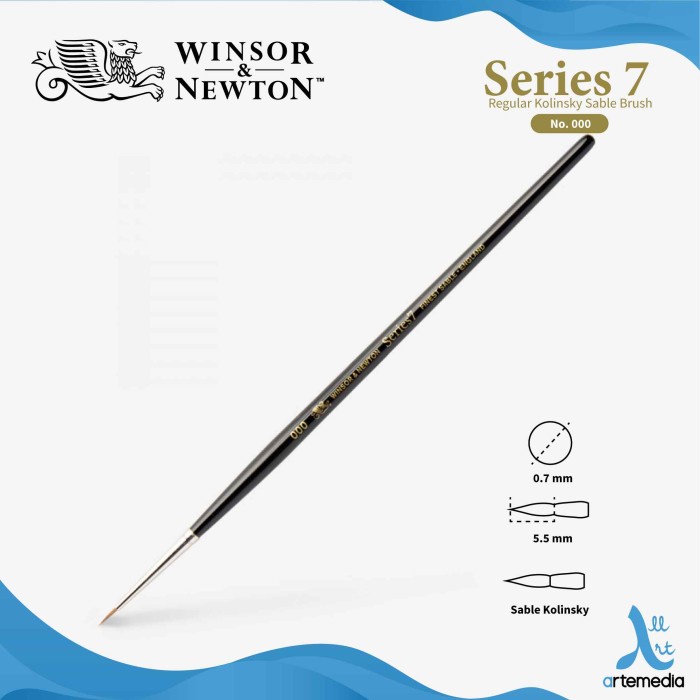 

(TERLARIS) Winsor&Newton Kolinsky Sable Series 7 Brush - NO. 000