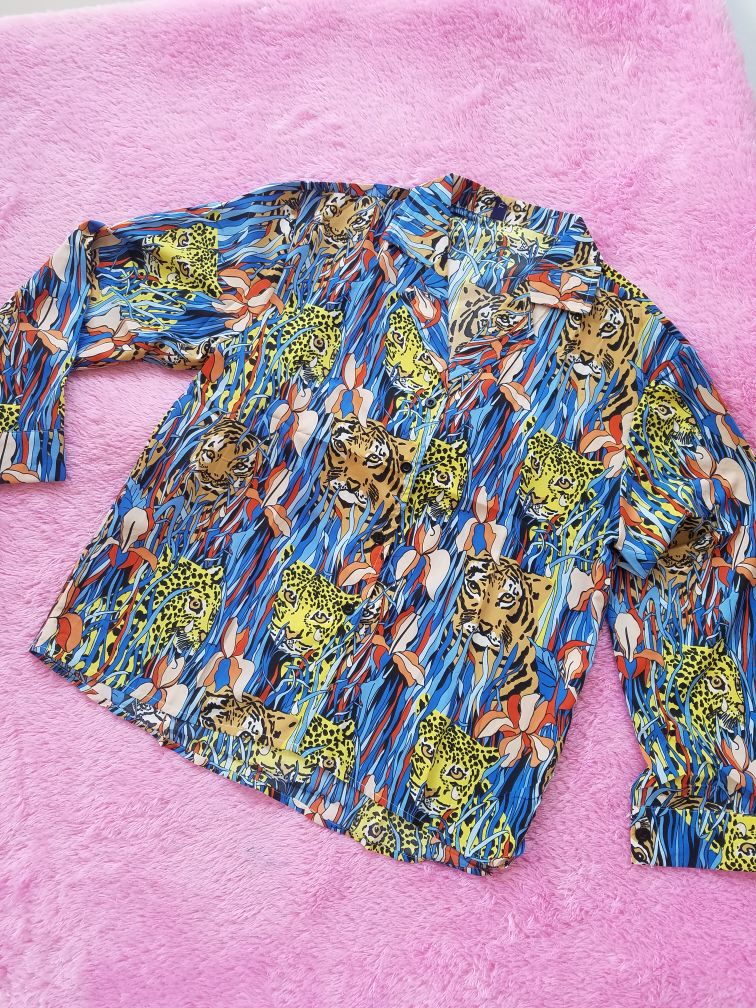 Zero~ 5768# Cheetah Lapel Shirt