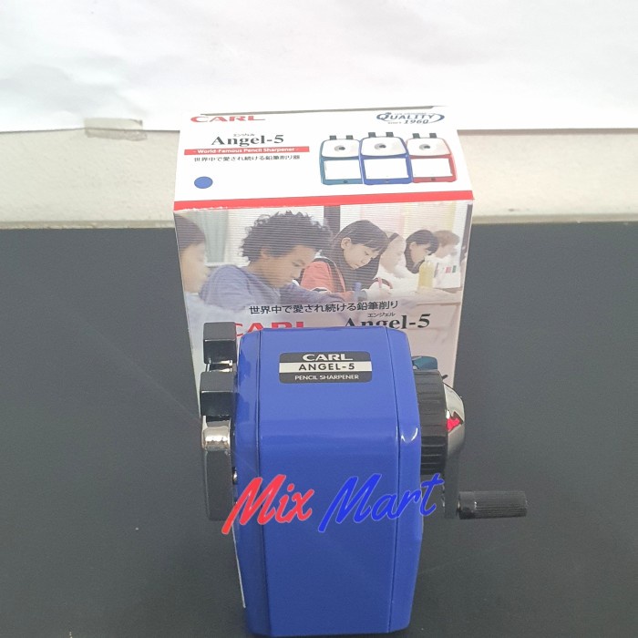 

Serutan Pensil Angel 5 CARL ORIGINAL / Pencil Sharpener / Rautan Putar - Biru promo