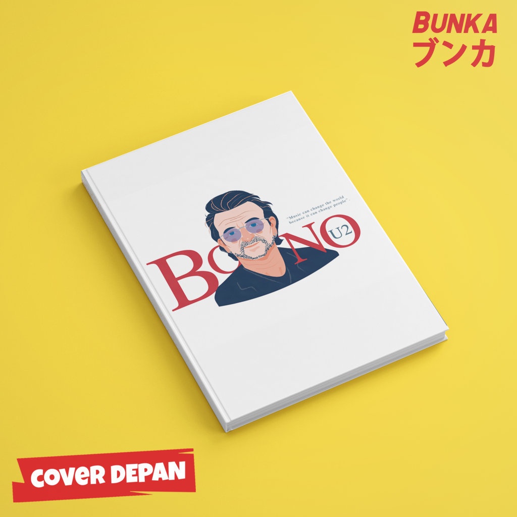 

Notebook 80's Band U2 Bono Hardcover A5 Buku Tulis Catatan Notes Agenda Planner Jurnal