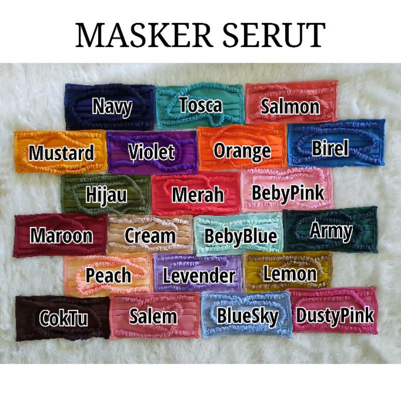 Masker kain serut / Masker kain serut oxford / Masker kain murah/ Masker kain oxford