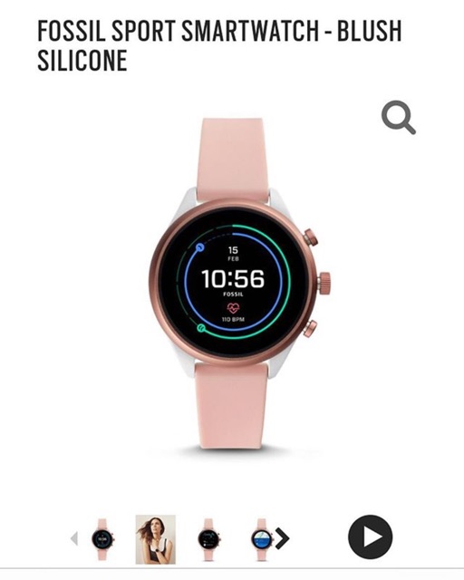 fossil smartwatch gen 4 sport pink blush