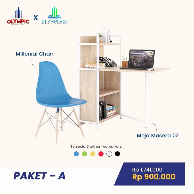  New  Normal  Paket A MEJA  BELAJAR MEJA  KERJA  MASERA 02 