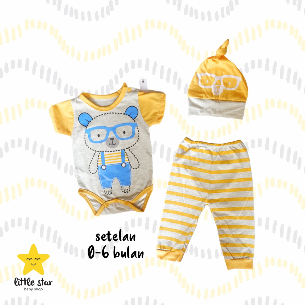 Setelan Lion Jumper Celana Topi Anak Bayi 0-6 Bulan