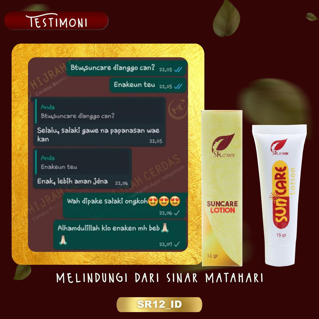 SUNCARE SR12 SPF 25 / SUN CARE SR12 / MELINDUNGI KULIT DARI SINAR UV A &amp; UV B