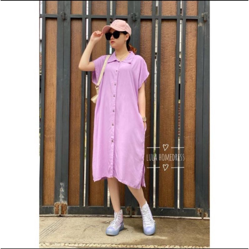 LULA HOMEDRESS RAYON XXL LD 120 FULL KANCING BUSUI | HOMEDRESS DASTER FULL KANCING | ATASAN TUNIK KEMEJA WANITA TUNIK RAYON