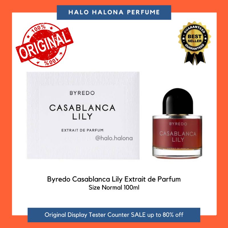 SALE BOX NON SEGEL Byredo Casablanca Lily Extrait de Parfum Parfum Original Authentic Tester Display