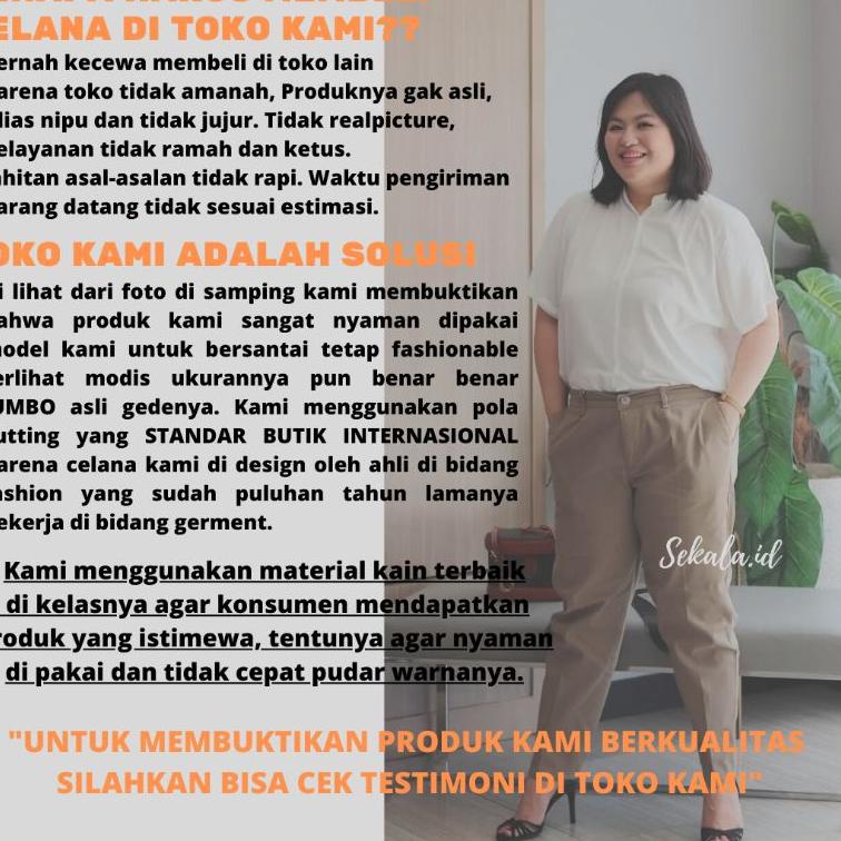 CELANA BAGGY PANTS JUMBO PREMIUM CELANA KANTOR XXL 4L 5L 6L BB 65-G CELANA KERJA JUMBO/CELANA KANTOR