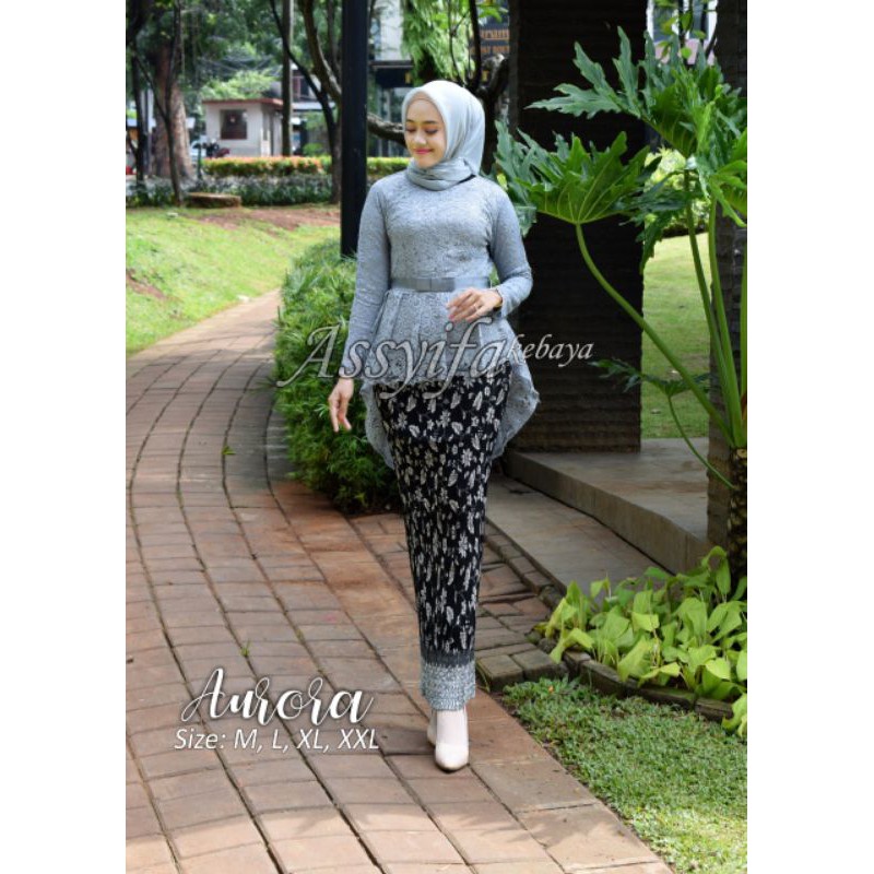 Set kebaya modern aurora brokat pinguin 6/ kebaya wisuda / kebaya muslim/ kebaya perpisahan