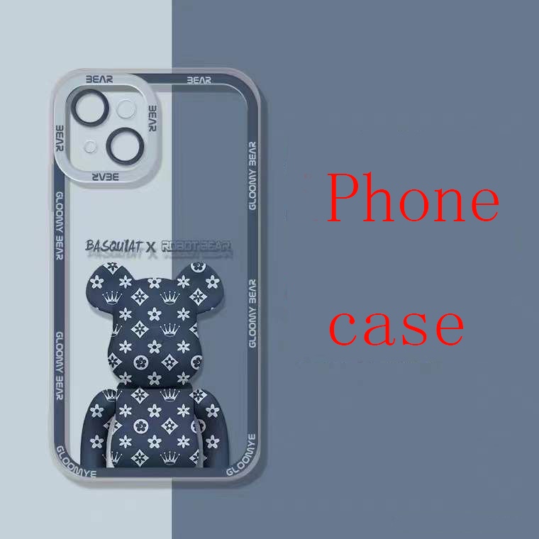 Power Soft Case TPU Transparan Motif Beruang Untuk Iphone 13 12 Mini 11 Pro X XR XS Max SE 2020 6 6S 7 8 Plus