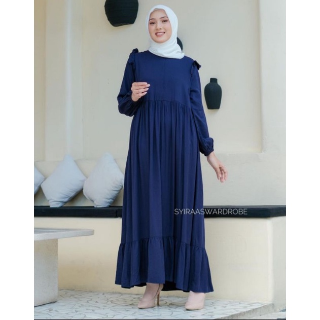 midi dress rayon twill lidya