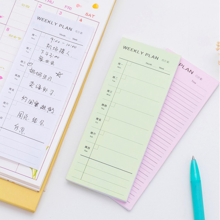 Pad Sticky Note Memo Jadwal Mingguan Bulanan-long