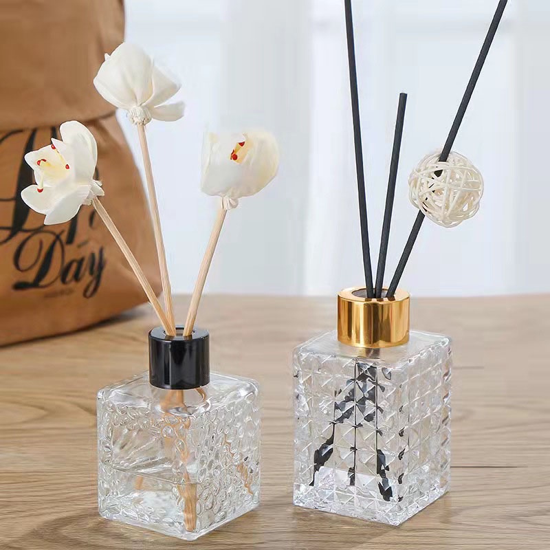 100ml Kotak Botol Reed Diffuser Paket Tutup Neck Plastik Emas Silver Gold Rose