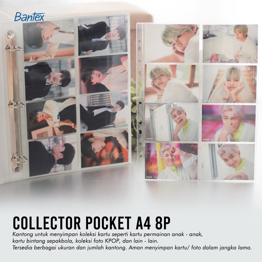 Sleeve Photocard 8P Bantex Foto Idol A4 5 Lembar