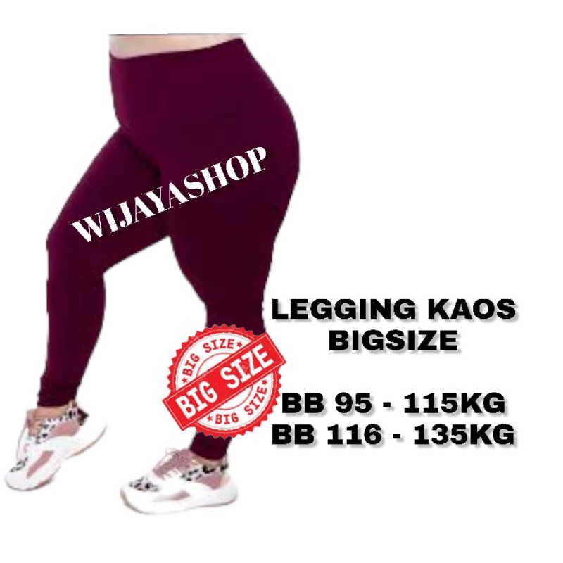 Legging Kaos Bigsize XXXL 4XL Wanita Super Jumbo BB 100 - 135kg