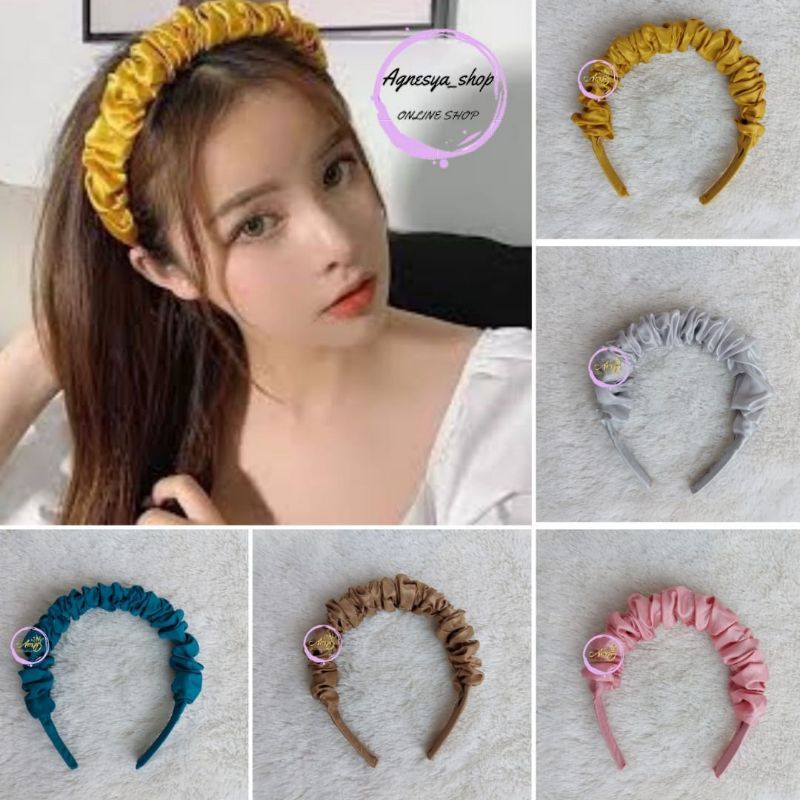 Bandana Bondu Scrunchie / bando ruffle Korea / bando bandana Scrunchie /bando kerut/ bando nagita