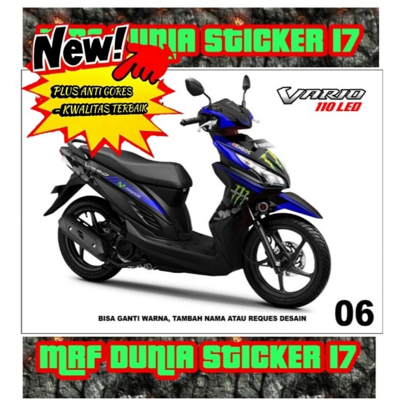 Sticker Decal Motor Vario 110 Led Full Body dekal motor Vario 110 Led Full Body Stiker Striping moto