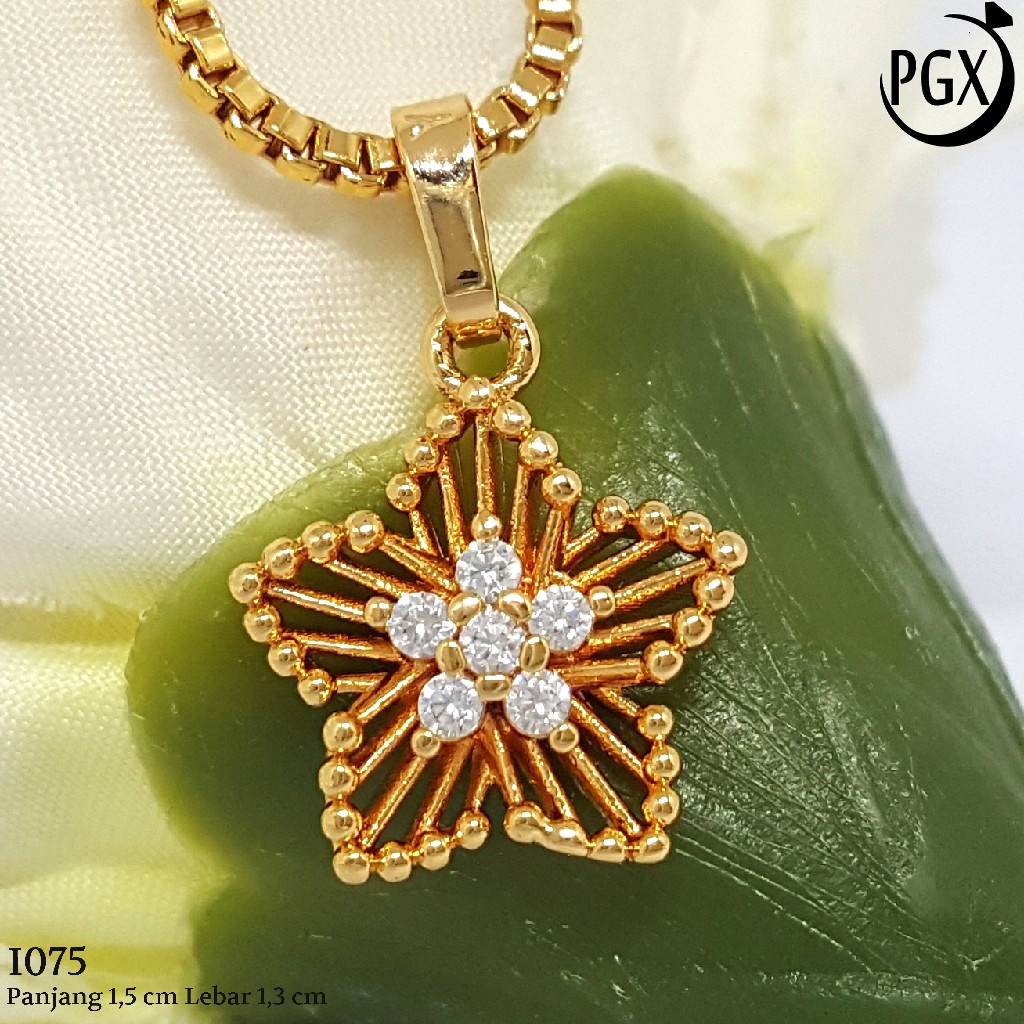 PGX Liontin Kalung Xuping Wanita Aksesoris Fashion Perhiasan Lapis Emas  - I075