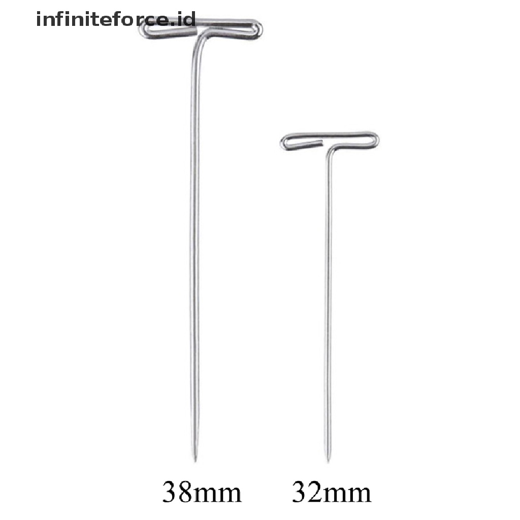 (Infiniteforce.Id) 50pcs Pin T Bahan Metal Panjang 32 / 35MM Untuk Diy