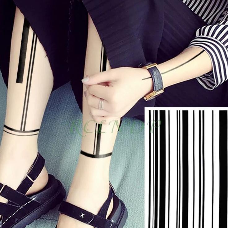 Tatto temporary temporer desain garis gelang tribal temporary tattoo tato temporer fashion / Tato Te