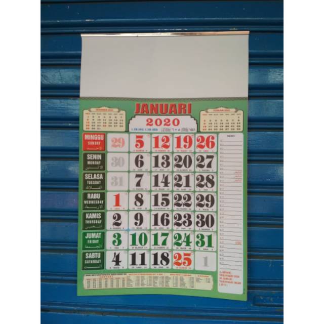 

Kalender Kerja Arab full warna Tahun 2020
