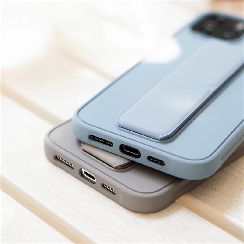 Soft case silikon dengan bracket magnetik Untuk iphone 14 13 pro max 12 12pro 11 pro max Xs max X 12 mini