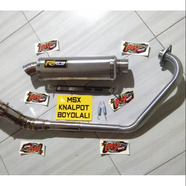 Knalpot rcb oval buat mx satria fu vixion scorpion bison cbr r15 tiger mp gl Gsx sonic dll