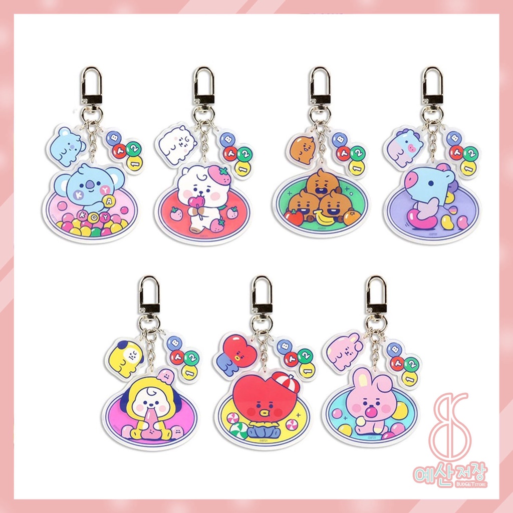 [BS] BISA COD Gantungan Kunci Acrylic Baby Aksesoris BTS BT21 KPOP Key Chain Akrilik  - KP9131