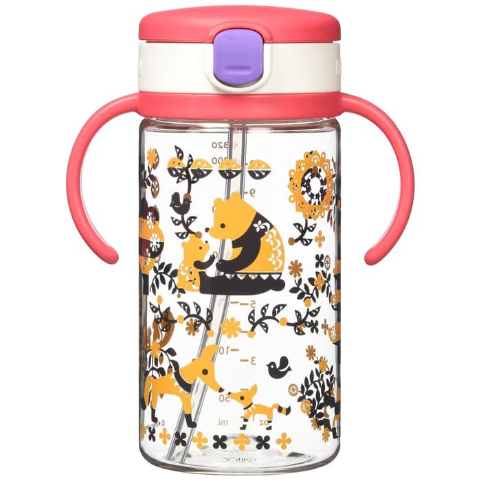 BW586 Richell Kinpro Clear Straw Bottle Mug 320 MR
