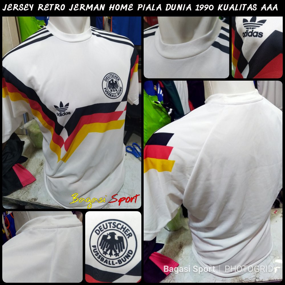 Jersey Timnas Jerman   Germany Home World Cup 1990 Kualitas AAA Limited